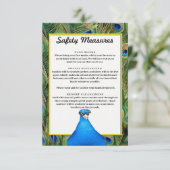 孔雀カラフルの結婚安全対策 エンクロージャーカード (スタンド正面)