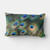 孔雀カラフルの羽 ランバークッション (裏面)