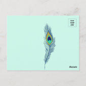 孔雀カラフルはがき ポストカード (裏面)