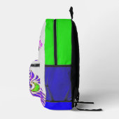孔雀カラフルグラフィックパーソナライズされたバックパック プリントバックパック (右)