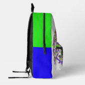 孔雀カラフルグラフィックパーソナライズされたバックパック プリントバックパック (左)