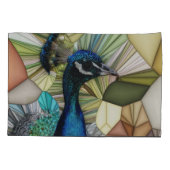 孔雀カラフルモザイク枕ローケース 枕カバー (裏面)