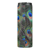 孔雀カラフル羽アイズポットパターン タンブラー (裏面)