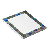 孔雀カラフル羽アイズポットパターン ノートパッド (アングル)