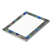 孔雀カラフル羽アイズポットパターン ノートパッド (回転)