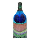 孔雀カラフル羽アイズポット カッティングボード (正面)