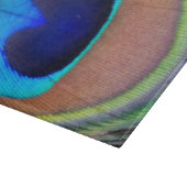 孔雀カラフル羽アイズポット カッティングボード (角)