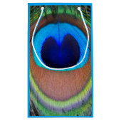 孔雀カラフル羽アイズポット スモールペーパーバッグ (裏面)