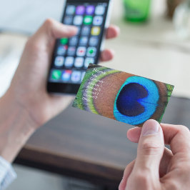 孔雀カラフル羽アイズポット 名刺