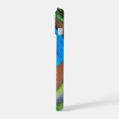 孔雀カラフル羽アイズポット iPhone 16ケース (左側面)