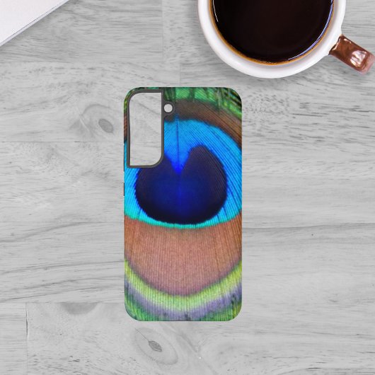 孔雀カラフル羽アイズポット SAMSUNG GALAXYケース