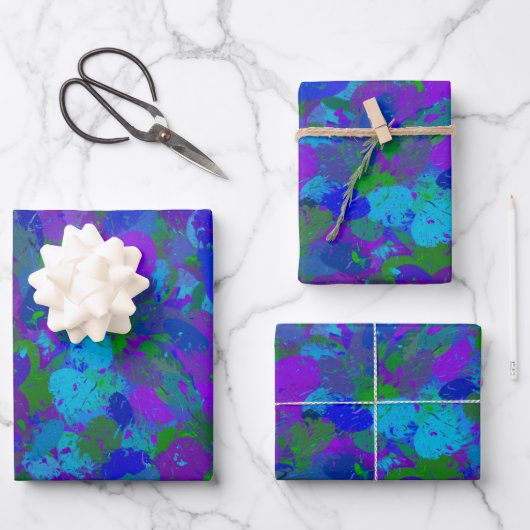 孔雀カラーラッピング紙シート ラッピングペーパーシート (正面)