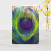 孔雀カード カード (黄色い花)