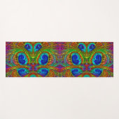 孔雀ガラス–1 ヨガマット (正面(横))