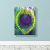 孔雀キャンバス印刷 キャンバスプリント (インサイチュ (ウッドフロア))