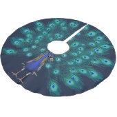 孔雀クリスマスツリースカート装飾羽 ブラッシュドポリエステルツリースカート (アングル)