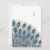 孔雀ゴシックアーチ |モノグラム結婚ズ 招待状 (裏面)