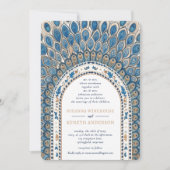 孔雀ゴシックアーチ |モノグラム結婚ズ 招待状 (正面)