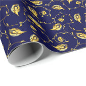 孔雀サリ模様 ラッピングペーパー (ロールコーナー)