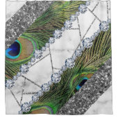 孔雀シャワーカーテン シャワーカーテン (正面)
