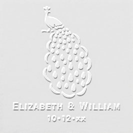 孔雀シルエット#2新郎新婦カップル