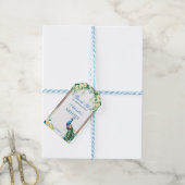 孔雀ジャスミンアーチインディアン結婚のメンディのお願い ギフトタグ (より糸付き)