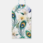 孔雀ジャスミンアーチインディアン結婚のメンディのお願い ギフトタグ (裏面)