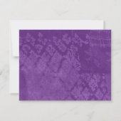 孔雀スタイリッシュチャームウェディングRSVPカード 出欠カード (裏面)