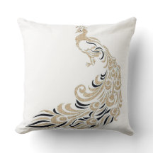 孔雀スタイリッシュ金ゴールド黒正方形M-L