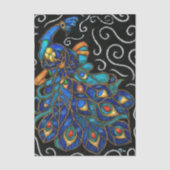 孔雀チョークお洒落パステルバードデコップページ 薄葉紙 (正面)