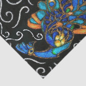 孔雀チョークお洒落パステルバードデコップページ 薄葉紙 (詳細)