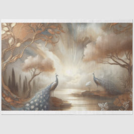 孔雀ティッシュペーパーデカップギフトラッピング 薄葉紙