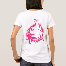 孔雀デザインホワイトTシャツfor Womens