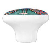 孔雀デザイン、コンテンポラリースタイル、数々の色 セラミックノブ (側面)