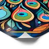 孔雀デザイン、コンテンポラリースタイル、数々の色 ポスター (コーナー)