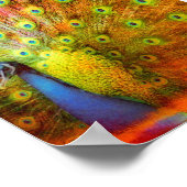 孔雀デジタルアート ポスター (角)
