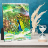 孔雀デジタ絵画ル フォトプラーク (側面)