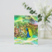 孔雀デジタ絵画ル ポストカード (スタンド正面)