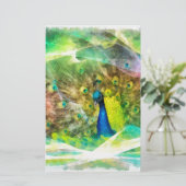 孔雀デジタ絵画ル 便箋 (スタンド正面)