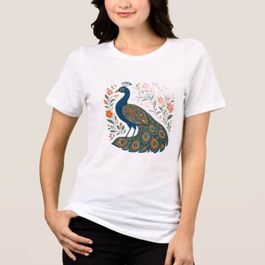 孔雀トラックアート トライブレンドTシャツ (正面)