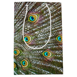 孔雀バードオンディスプレイ ミディアムペーパーバッグ
