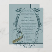 孔雀バードケージポストカード結婚式招待状 インビテーションポストカード (正面/裏面)