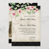 孔雀バードケージ – 結婚式招待状 招待状 (正面/裏面)