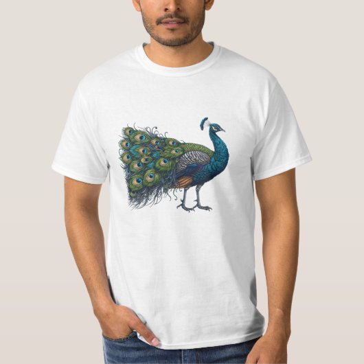 孔雀バードバリューTシャツ Tシャツ (正面)