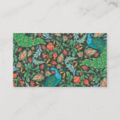孔雀パターンティール（緑がかった色）エンクロージャカード エンクロージャーカード (裏面)