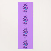 孔雀パターンハート付き紫ヨガマット ヨガマット (裏面)
