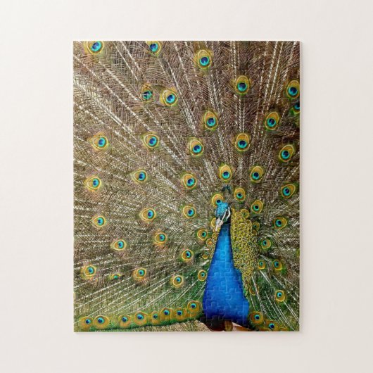孔雀パターンピーコック絵画アートワークの動物 ジグソーパズル (縦)