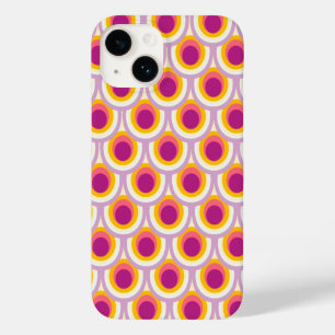 孔雀パターン明るいピンクの黄色 Case-Mate iPhone 14ケース