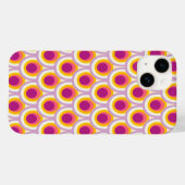 孔雀パターン明るいピンクの黄色 Case-Mate iPhoneケース (裏面 (横))