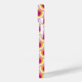 孔雀パターン明るいピンクの黄色 Case-Mate iPhoneケース (裏面 / 左)